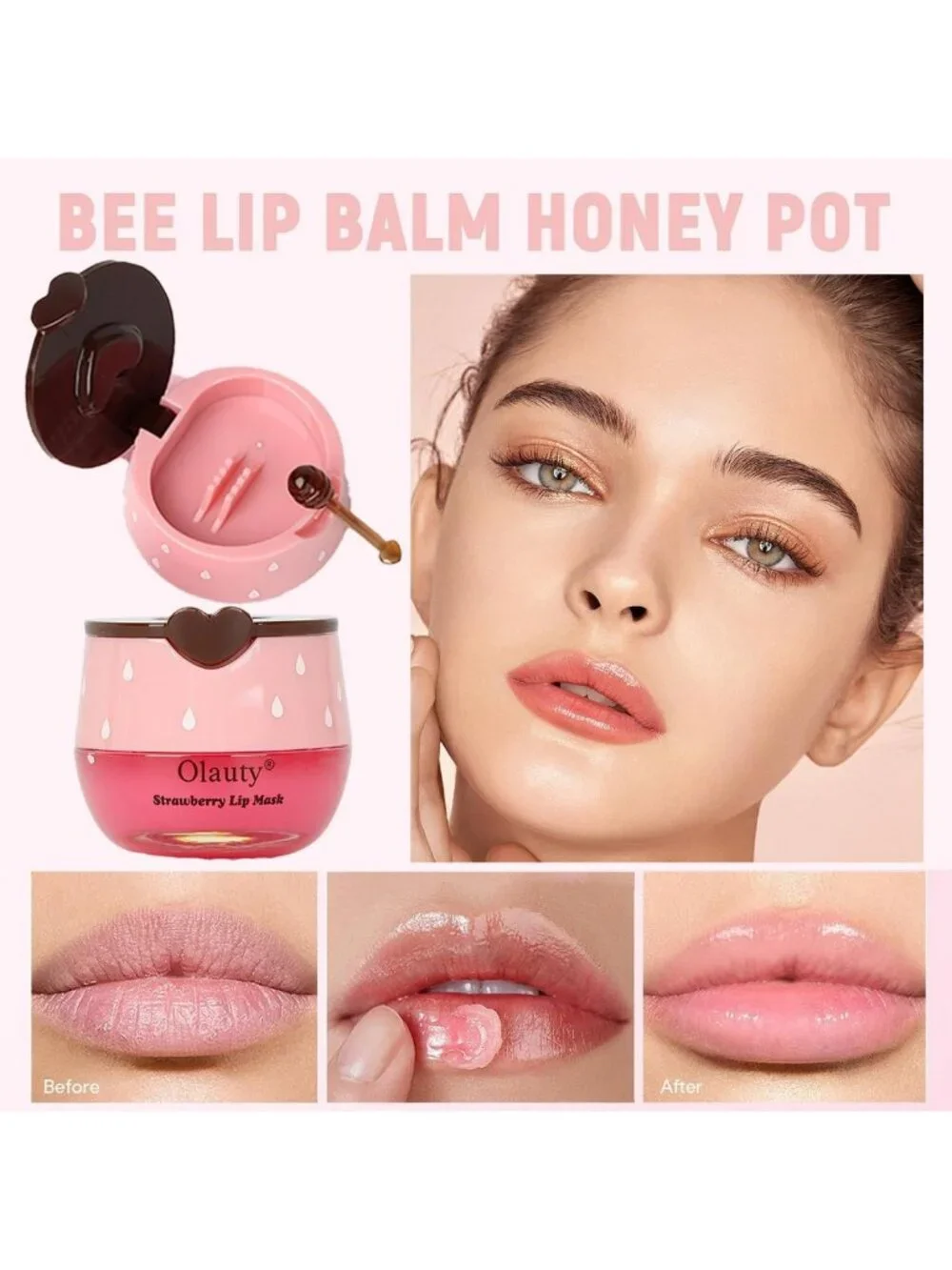 10 PCS Moisturizing Lip Balm Set - Honey Pot, Fruit Flavors & Lip Mask Bulk